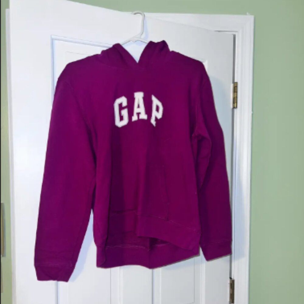 Gap Women's Magenta Logo Hoodie Sweatshirt